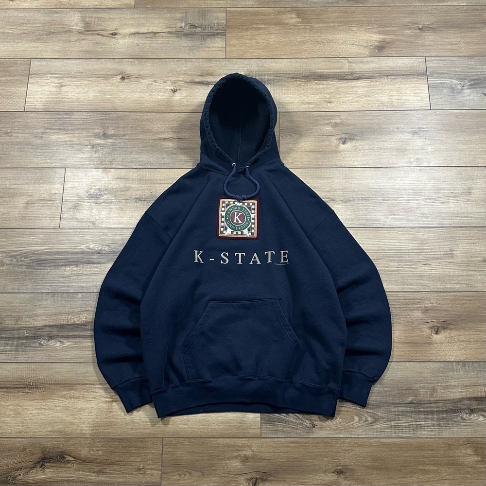 Vintage 1993 J&M Sportswear Kansas State Pullover Hoodie